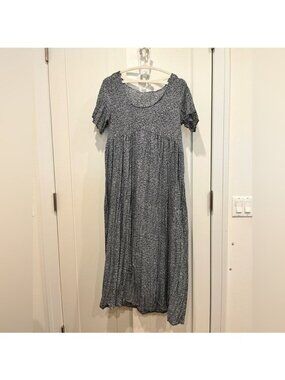 Vintage 90s Babydoll Empire Waist Maxi Dress Size M/L